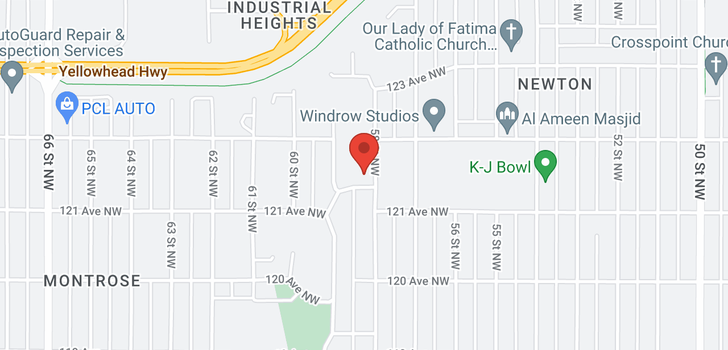 map of 12106 58 ST NW